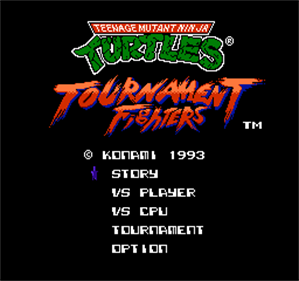 Teenage Mutant Ninja Turtles: Tournament Fighters - Screenshot - Game Title Image