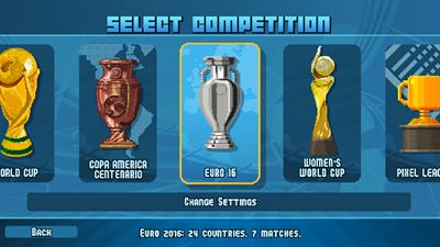 Pixel Cup Soccer 17 - Screenshot - Game Select Image