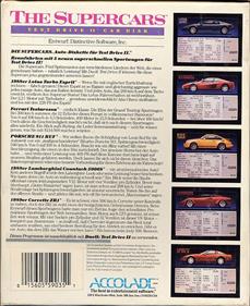 The Duel: Test Drive II Car Disk: The Supercars - Box - Back Image