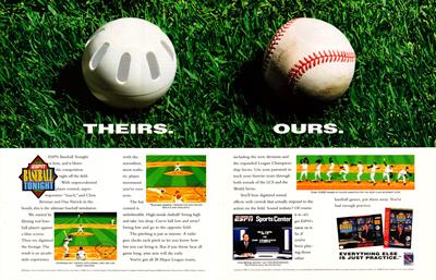 ESPN Baseball Tonight - Advertisement Flyer - Front Image