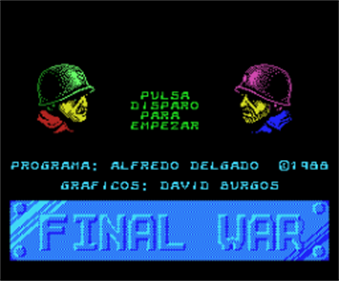 Final War - Screenshot - Game Title Image