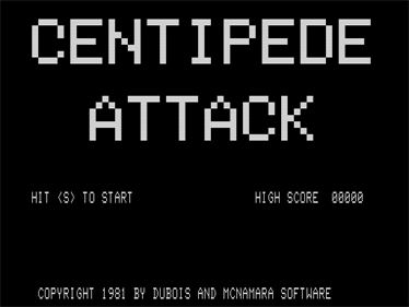 Centipede Attack - Screenshot - Game Title Image
