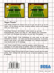 Super Tennis - Box - Back Image