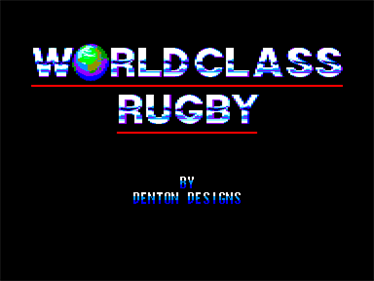 World Class Rugby - Screenshot - Game Title Image