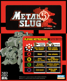 Metal Slug 5 - Arcade - Controls Information Image