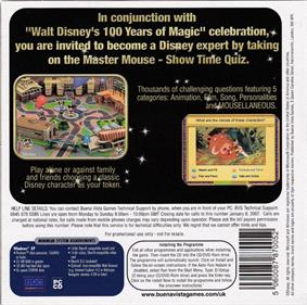 Disney's Master Mouse: Show Time Quiz	 - Box - Back Image