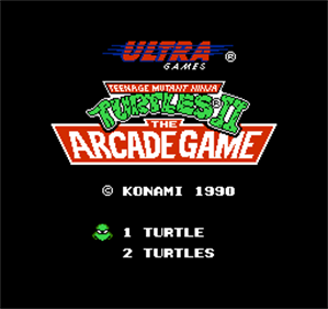 Teenage Mutant Ninja Turtles II: The Arcade Game - Screenshot - Game Title Image