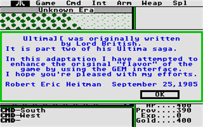 Ultima II: Revenge of the Enchantress - Screenshot - Game Title Image