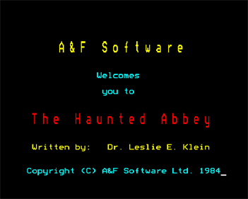 Haunted Abbey - Screenshot - Game Title Image