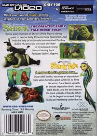 Game Boy Advance Video: Shrek / Shark Tale - Box - Back Image