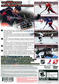 NHL 2K9 - Box - Back Image