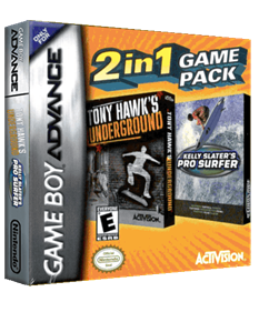 2 in 1 Game Pack: Tony Hawk's Underground / Kelly Slater's Pro Surfer - Box - 3D Image