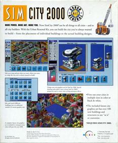 SimCity 2000: Urban Renewal Kit - Box - Back Image