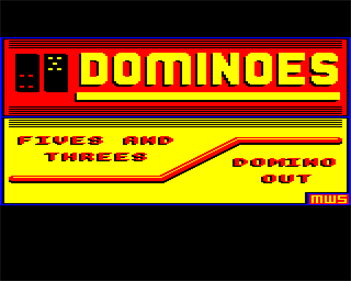 Dominoes (Blue Ribbon Software) - Screenshot - Game Title Image