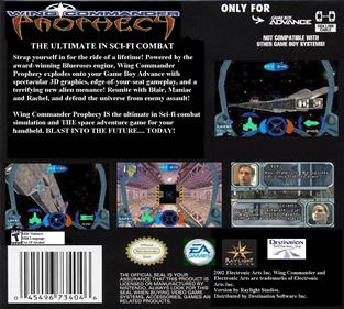 Wing Commander: Prophecy - Box - Back Image