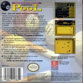 Championship Pool - Box - Back Image