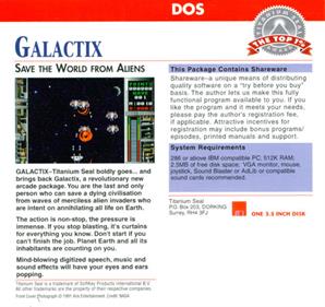 Galactix - Box - Back Image