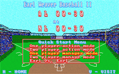 Earl Weaver Baseball II - Screenshot - Game Title Image