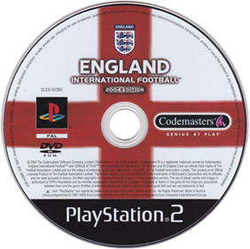 England International Football: 2004 Edition - Disc Image