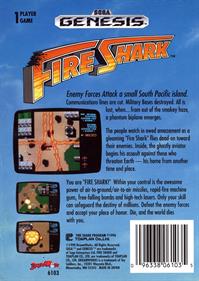 Fire Shark - Box - Back Image