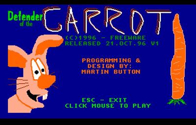 Defender Of The Carrot - Screenshot - Game Title Image