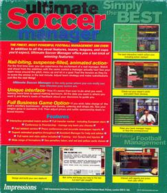 Ultimate Soccer Manager - Box - Back Image