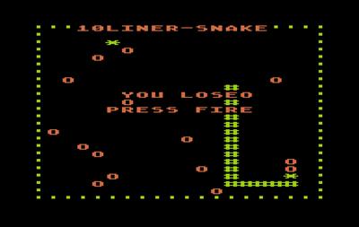 10Liner-Snake - Screenshot - Game Over Image