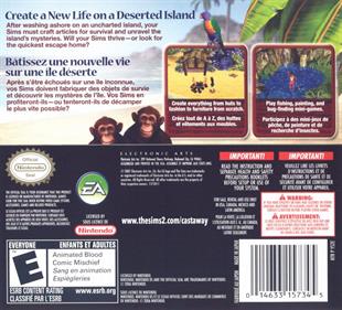 The Sims 2: Castaway - Box - Back Image