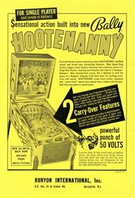 Hootenanny - Advertisement Flyer - Front Image