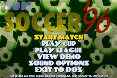 DDM Soccer 96 - Screenshot - Game Title Image