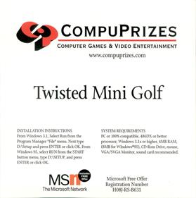 Twisted Mini Golf - Box - Back Image