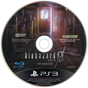 Resident Evil Zero HD Remaster - Disc Image