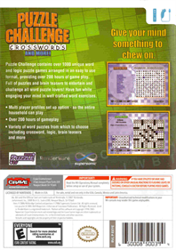 Puzzle Challenge: Crosswords and More! - Box - Back Image