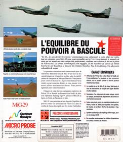 MiG-29: Deadly Adversary of Falcon 3.0 - Box - Back Image