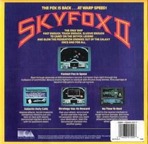Skyfox II: The Cygnus Conflict - Box - Back Image