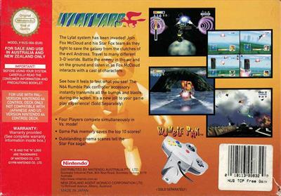 Star Fox 64 - Box - Back Image