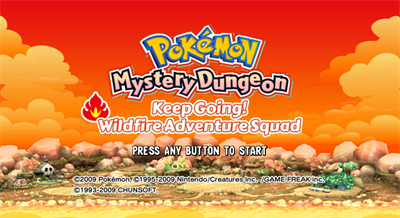 Pokémon Mystery Dungeon: Keep Going! Blazing Adventure Squad - Screenshot - Game Title Image