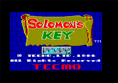 Solomon's Key - Screenshot - Game Title Image