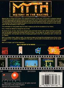 Myth: History in the Making - Box - Back Image