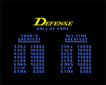 Defense Command - Screenshot - High Scores Image