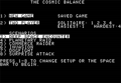 The Cosmic Balance - Screenshot - Game Title Image