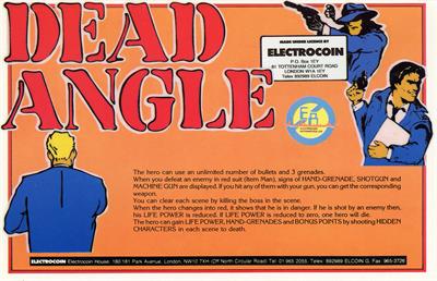 Dead Angle - Advertisement Flyer - Front Image