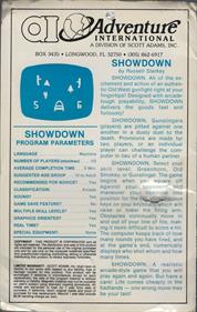 Showdown - Box - Back Image