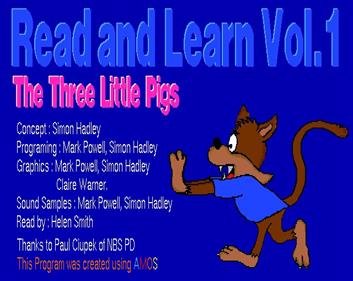 Read And Learn Vol. 1: The Three Little Pigs - Screenshot - Game Title Image