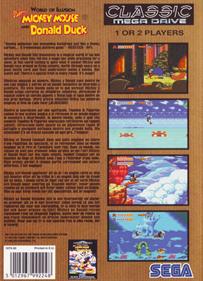 World of Illusion Starring Mickey Mouse and Donald Duck - Box - Back Image