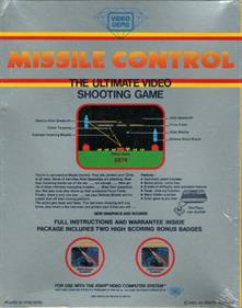 Missile Control - Box - Back Image