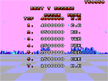 Space Harrier 3-D - Screenshot - High Scores Image