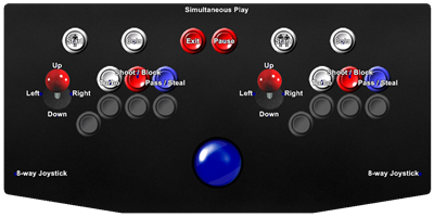 NBA Jam - Arcade - Controls Information Image