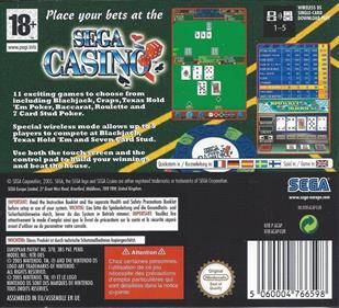 Sega Casino - Box - Back Image