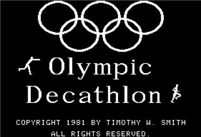 Olympic Decathlon - Screenshot - Game Title Image